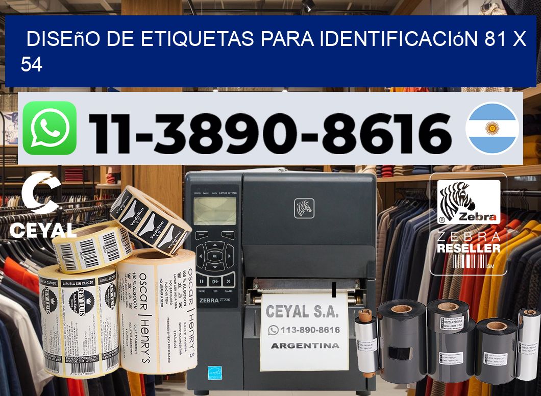 diseño de etiquetas para identificación 81 x 54