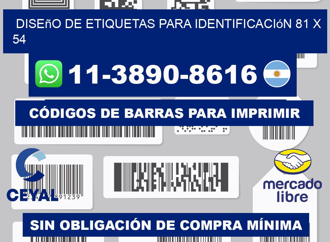 diseño de etiquetas para identificación 81 x 54