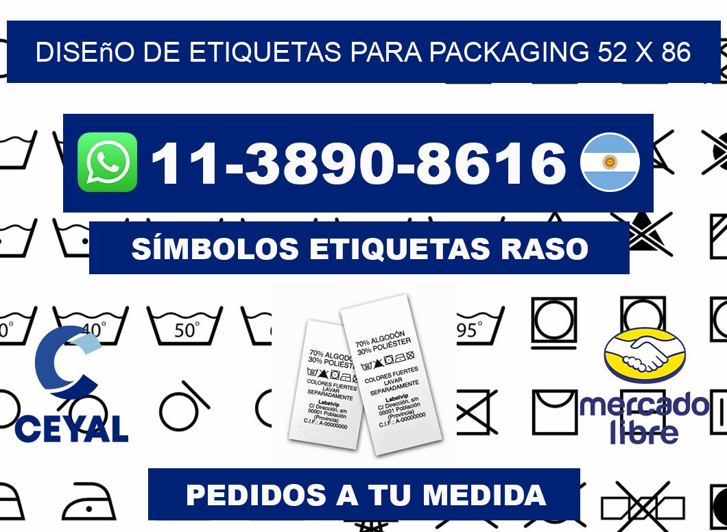 diseño de etiquetas para packaging 52 x 86