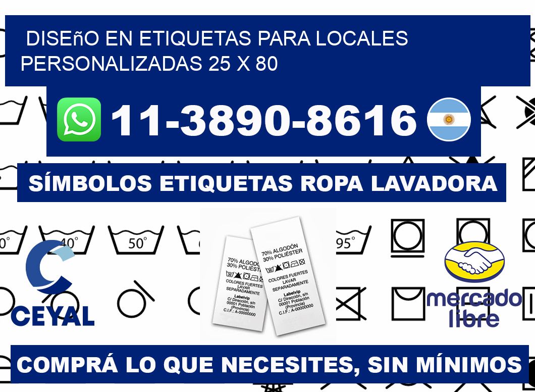 diseño en etiquetas para locales personalizadas 25 x 80