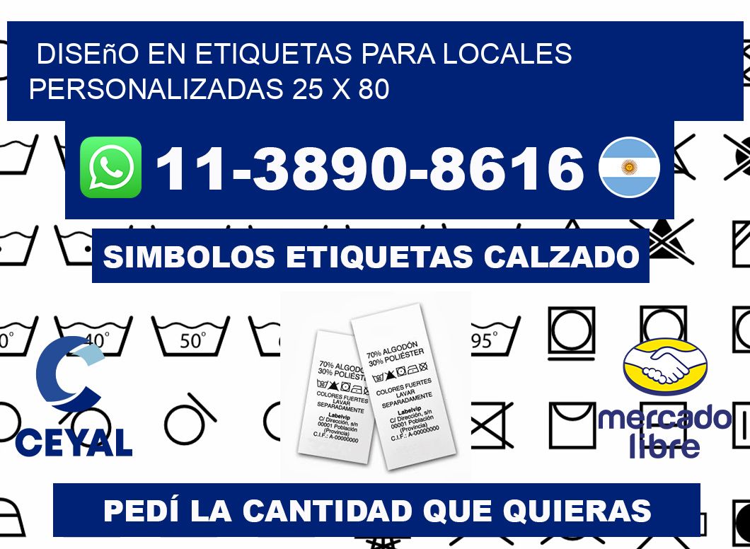 diseño en etiquetas para locales personalizadas 25 x 80