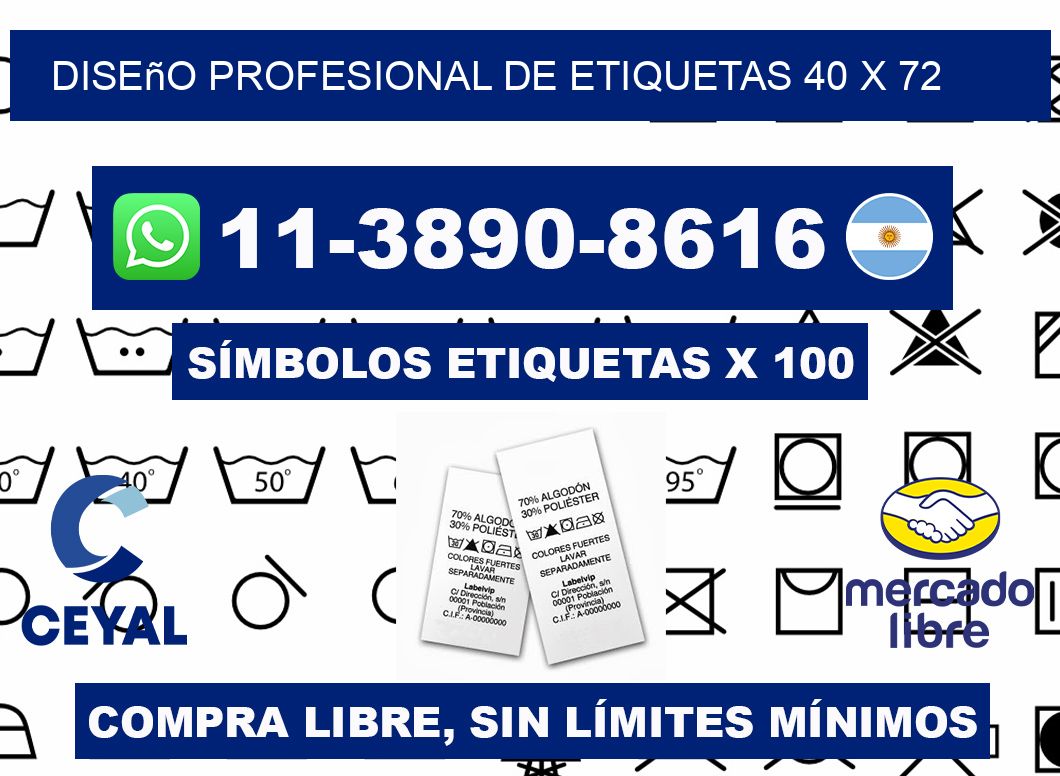 diseño profesional de etiquetas 40 x 72