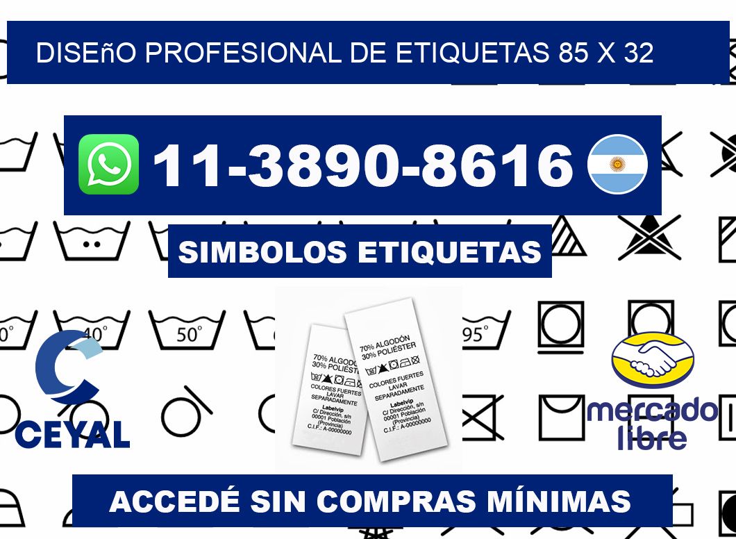 diseño profesional de etiquetas 85 x 32