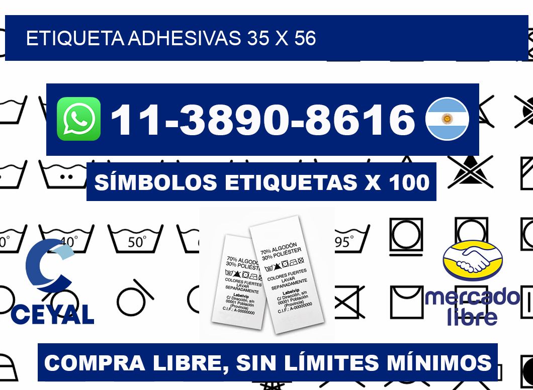 etiqueta adhesivas 35 x 56