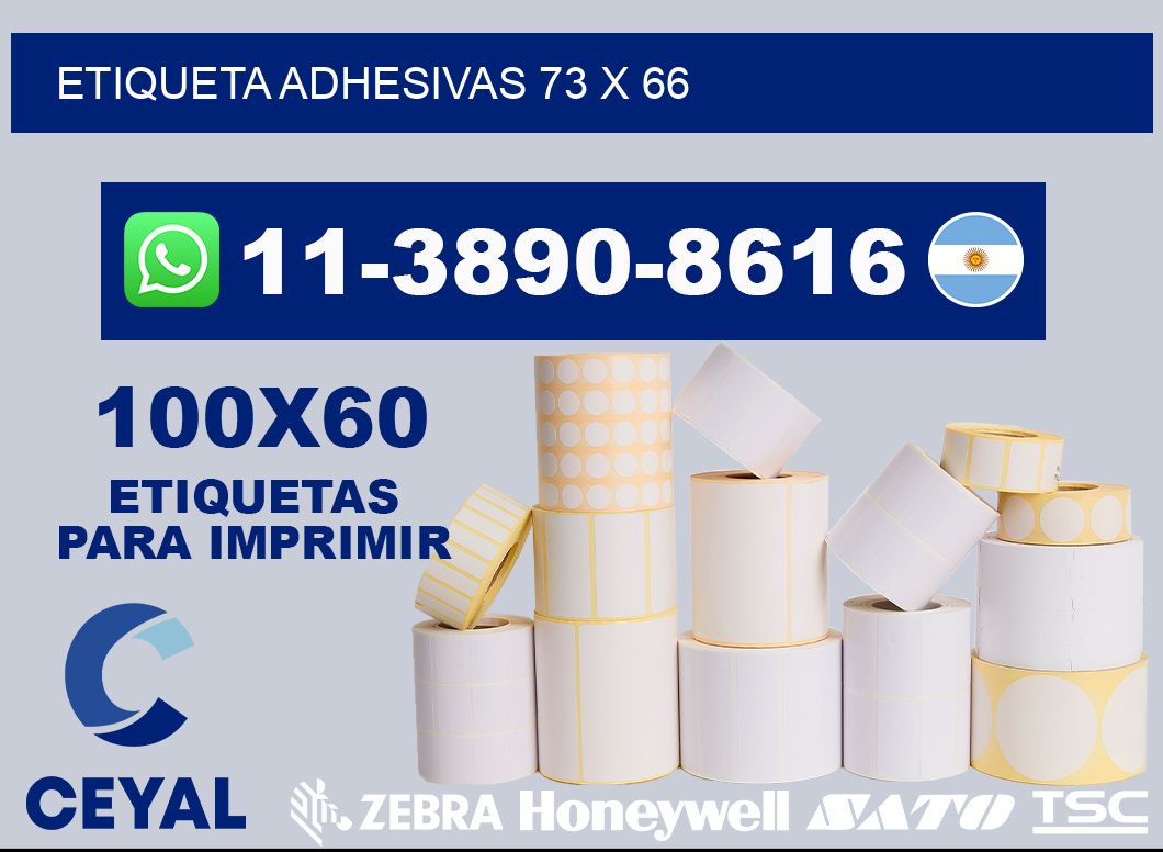 etiqueta adhesivas 73 x 66