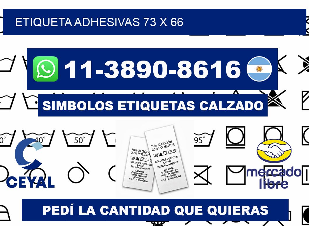 etiqueta adhesivas 73 x 66