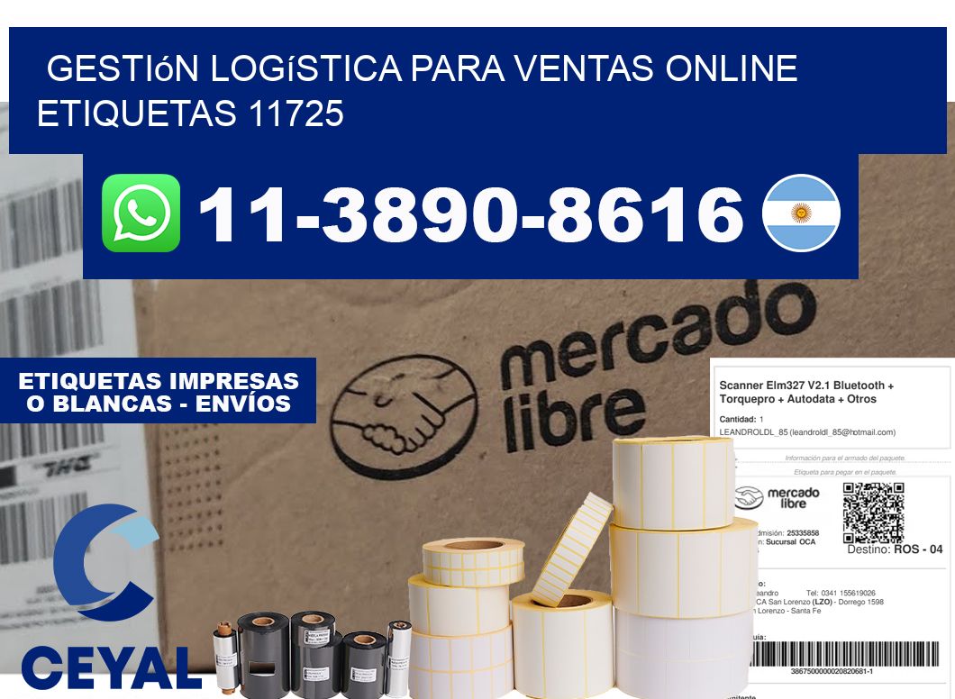 Gestión logística para ventas online  etiquetas 11725