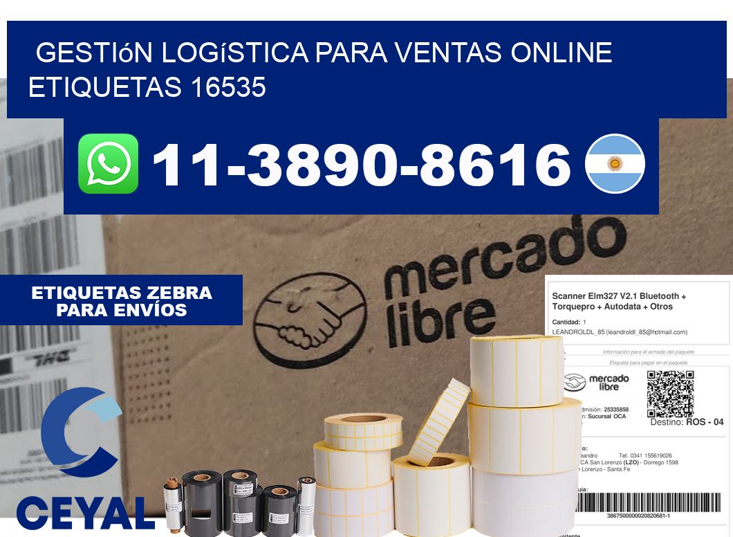Gestión logística para ventas online etiquetas 16535