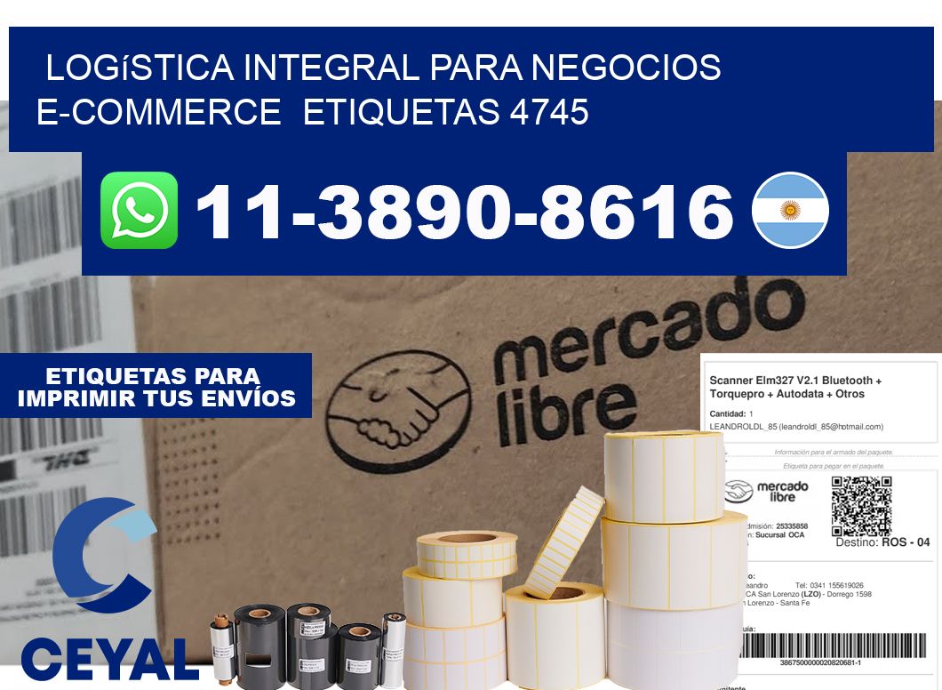 Logística integral para negocios e-commerce  etiquetas 4745