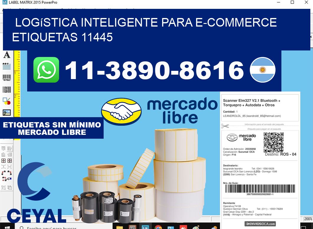 Logística inteligente para e-commerce etiquetas 11445