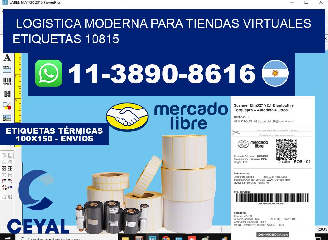 Logística moderna para tiendas virtuales etiquetas 10815
