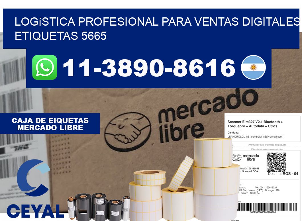 Logística profesional para ventas digitales etiquetas 5665