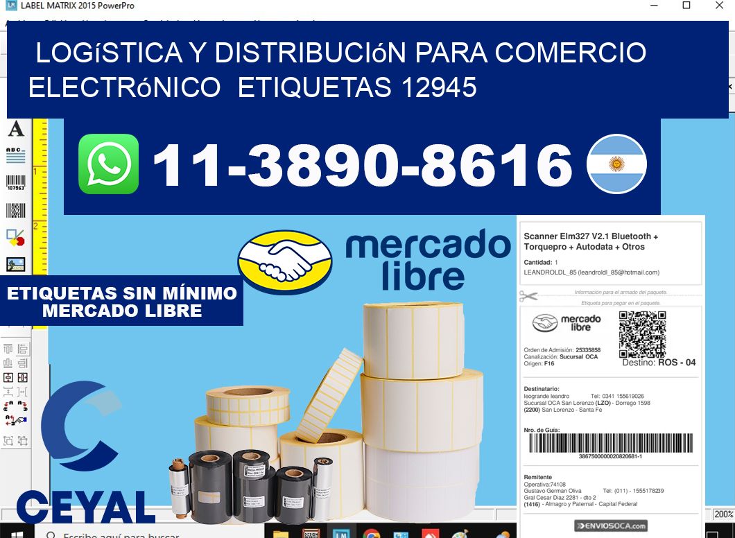 Logística y distribución para comercio electrónico  etiquetas 12945