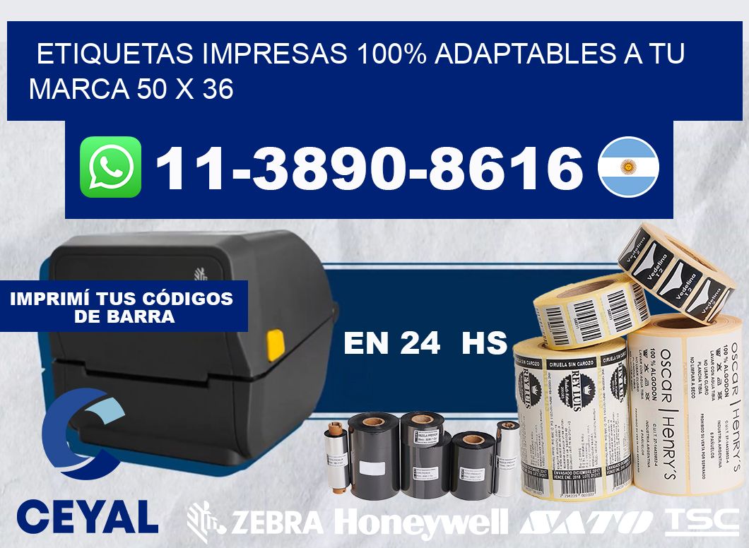 etiquetas impresas 100% adaptables a tu marca 50 x 36