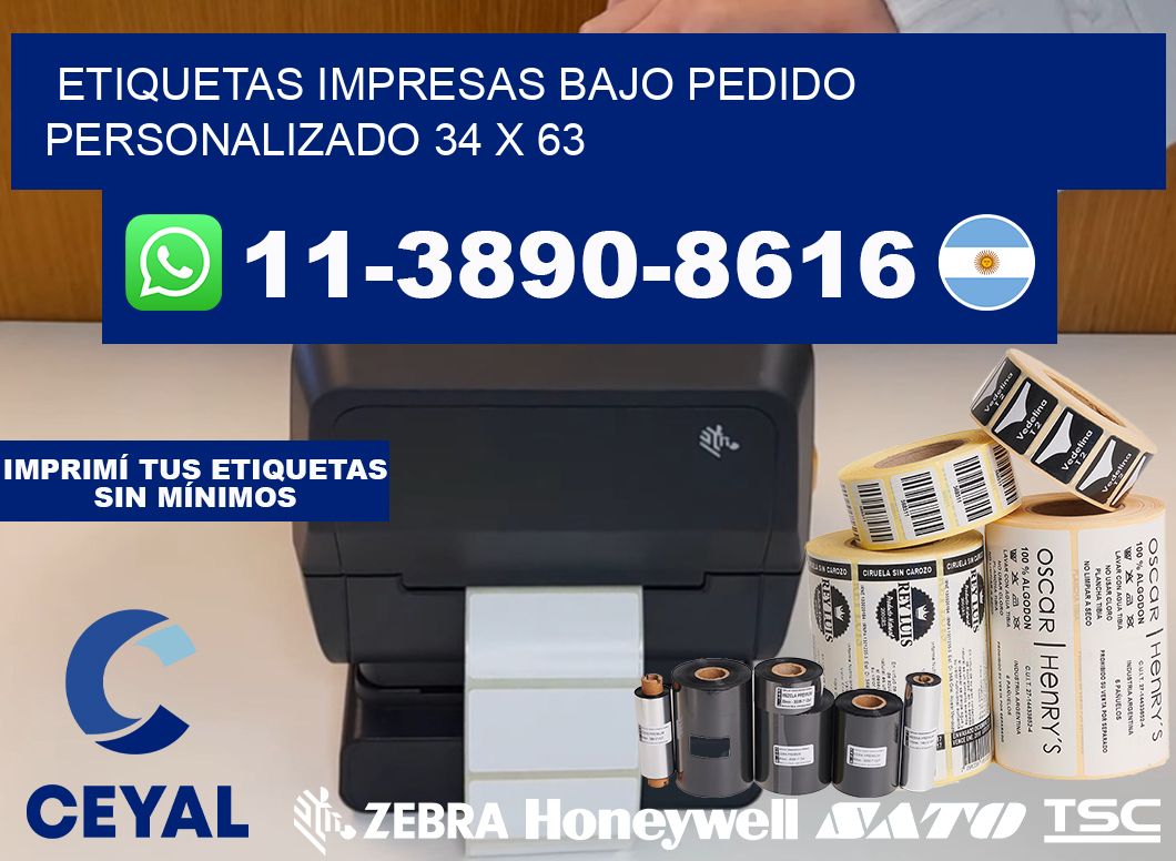 etiquetas impresas bajo pedido personalizado 34 x 63