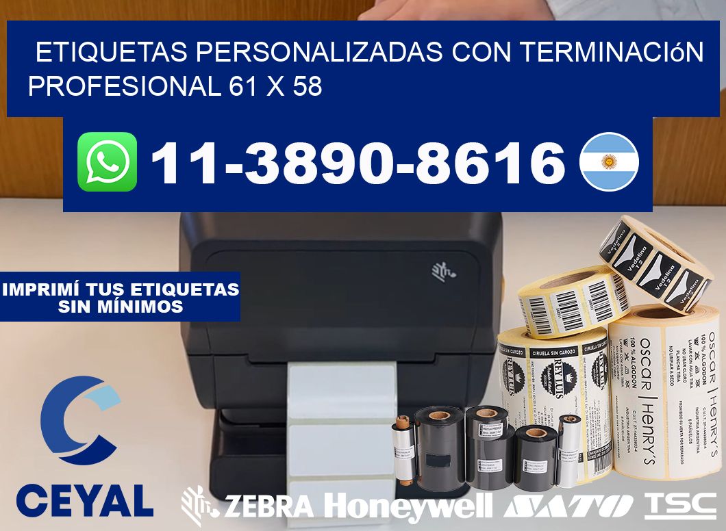 etiquetas personalizadas con terminación profesional 61 x 58
