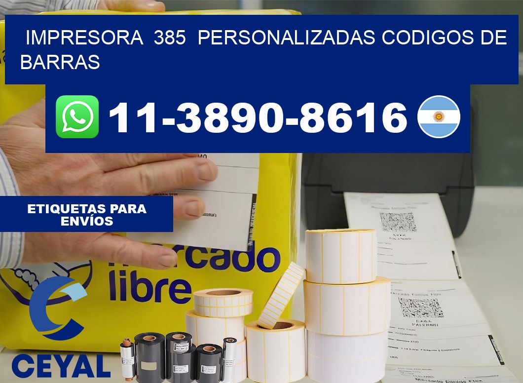impresora 385 personalizadas codigos de barras