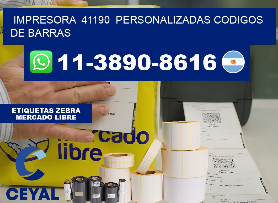 impresora  41190  personalizadas codigos de barras