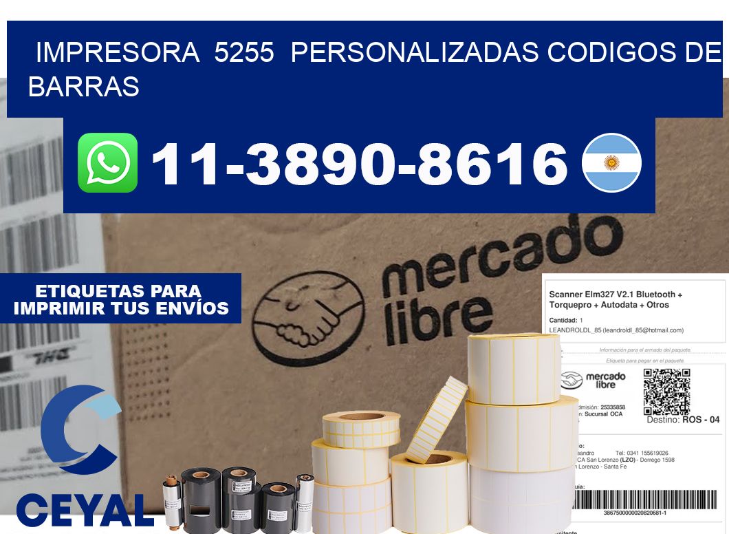 impresora 5255 personalizadas codigos de barras