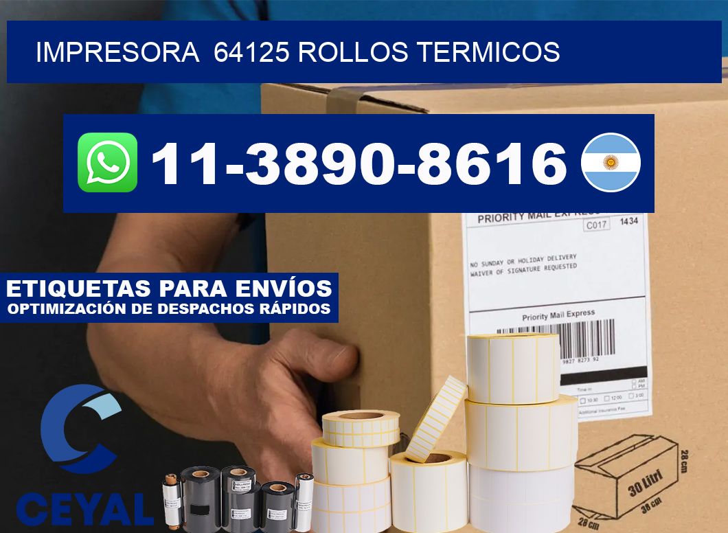 impresora  64125 rollos termicos