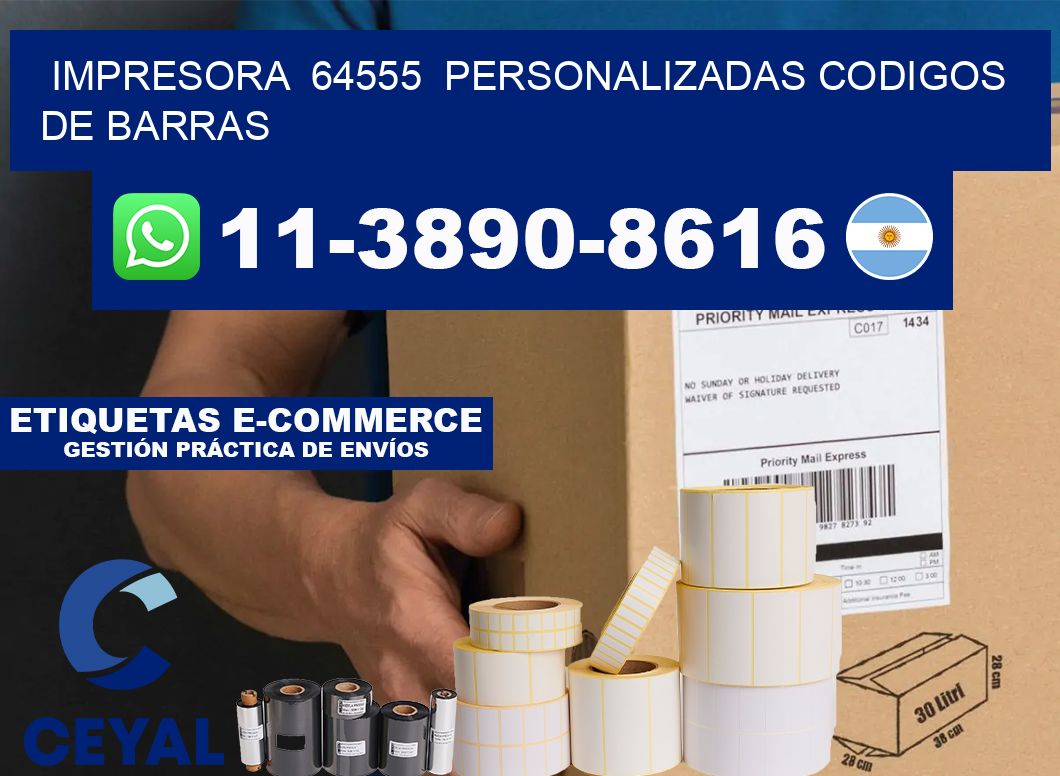 impresora 64555 personalizadas codigos de barras