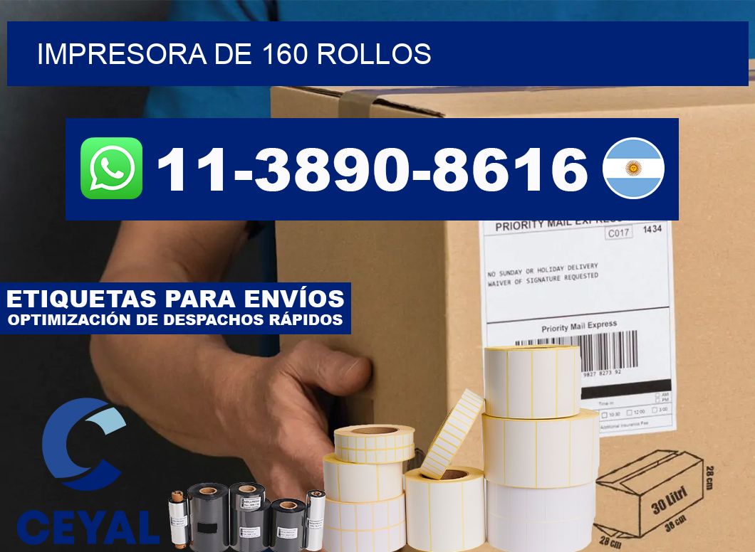 impresora de 160 rollos