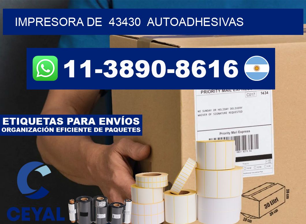 impresora de  43430  autoadhesivas