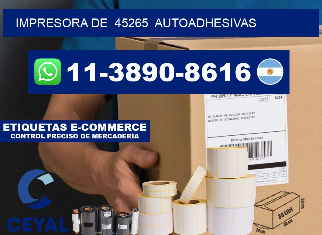 impresora de  45265  autoadhesivas