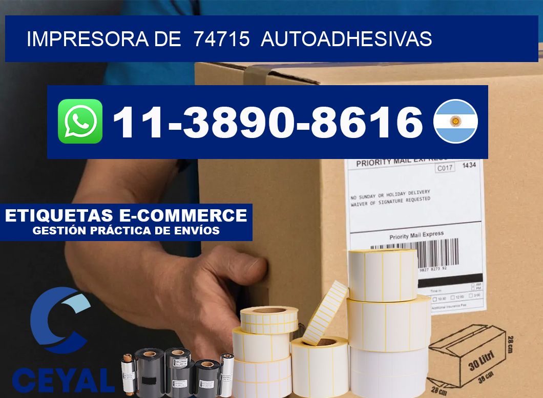 impresora de  74715  autoadhesivas