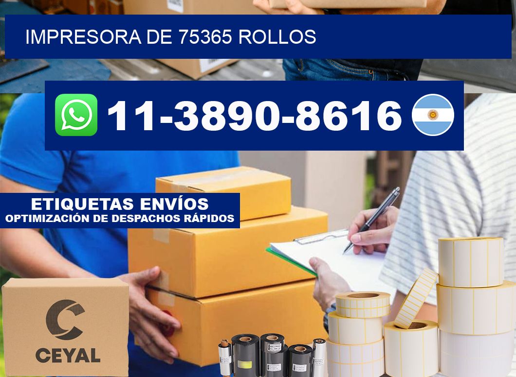 impresora de 75365 rollos