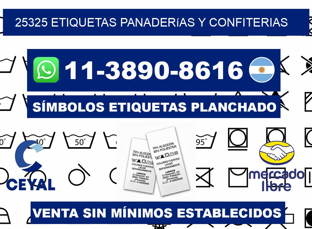 25325 etiquetas panaderías y confiterias