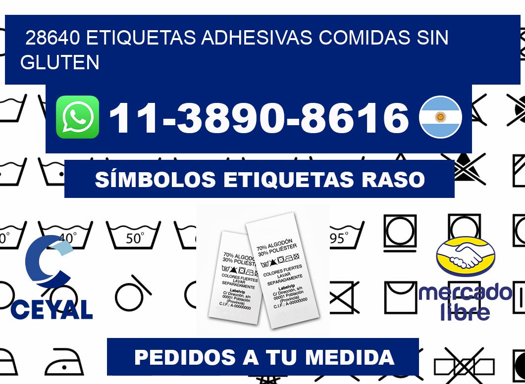28640 etiquetas adhesivas comidas sin gluten