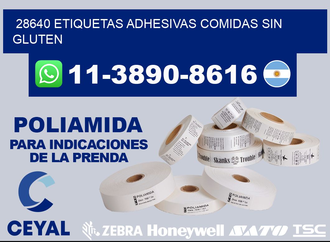 28640 etiquetas adhesivas comidas sin gluten