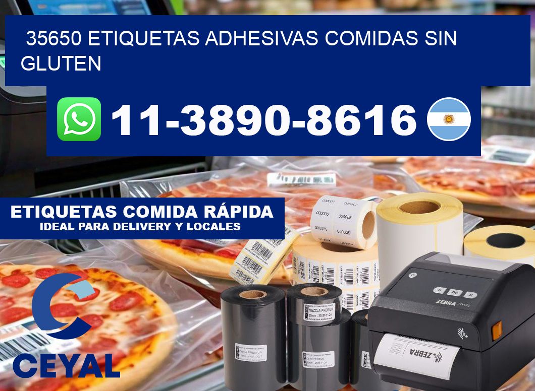 35650 etiquetas adhesivas comidas sin gluten