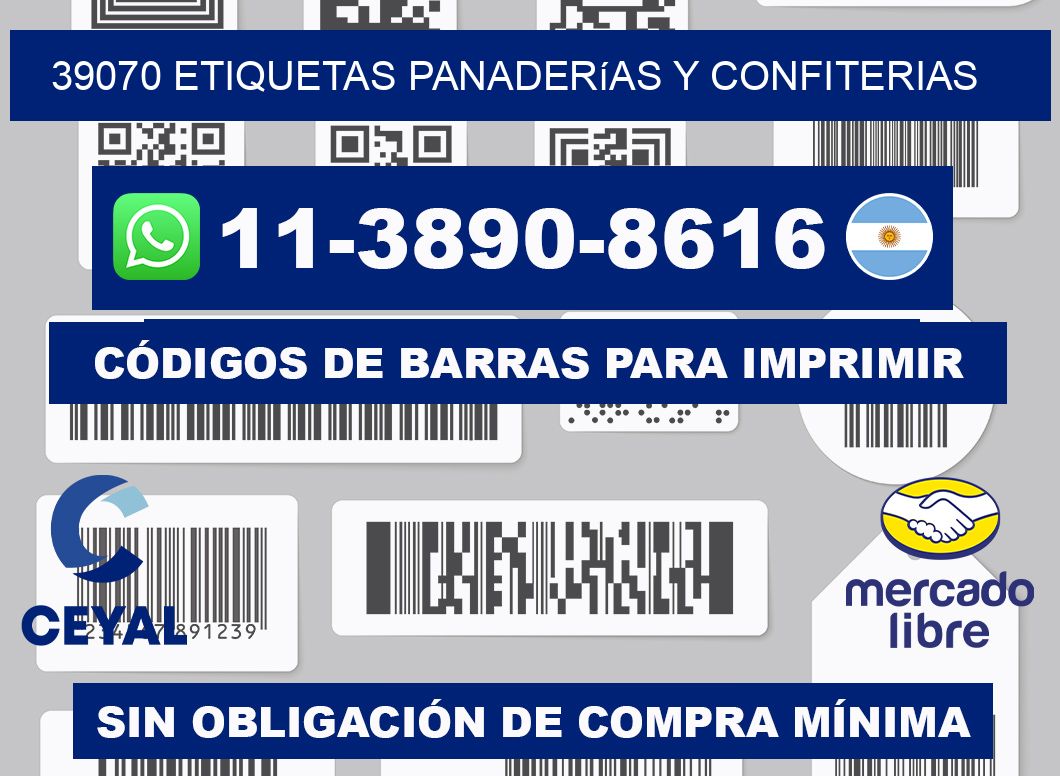 39070 etiquetas panaderías y confiterias