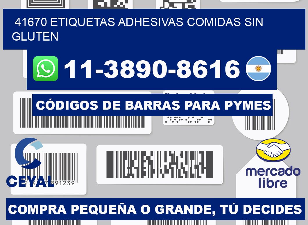 41670 etiquetas adhesivas comidas sin gluten