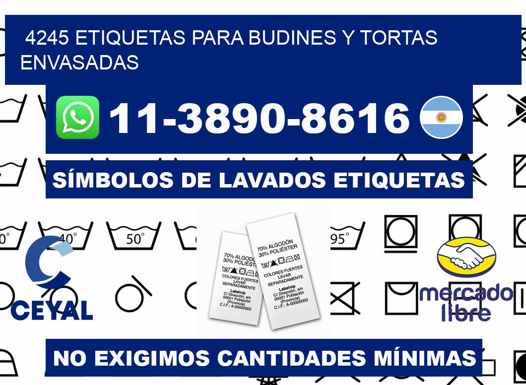 4245 etiquetas para budines y tortas envasadas