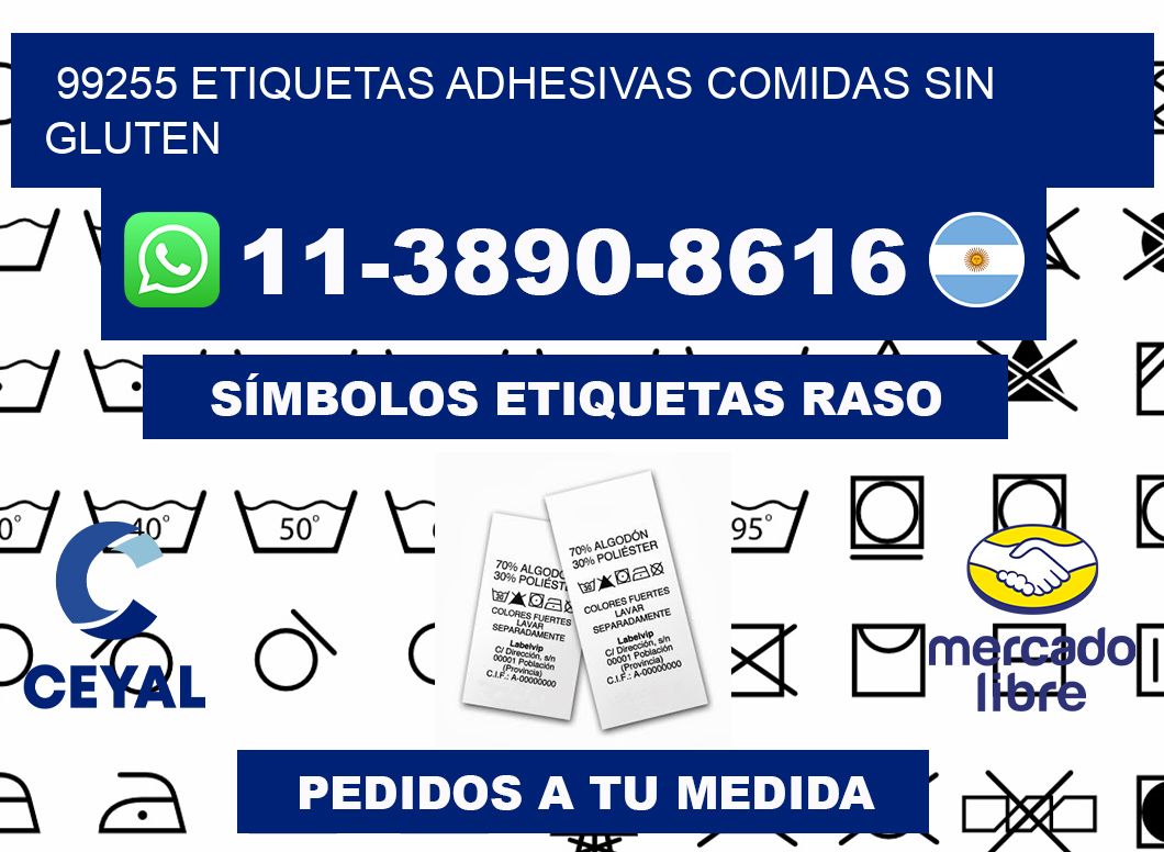 99255 etiquetas adhesivas comidas sin gluten