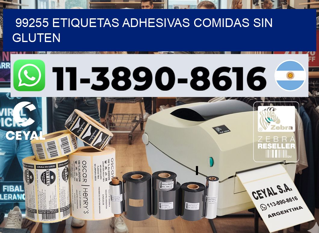 99255 etiquetas adhesivas comidas sin gluten
