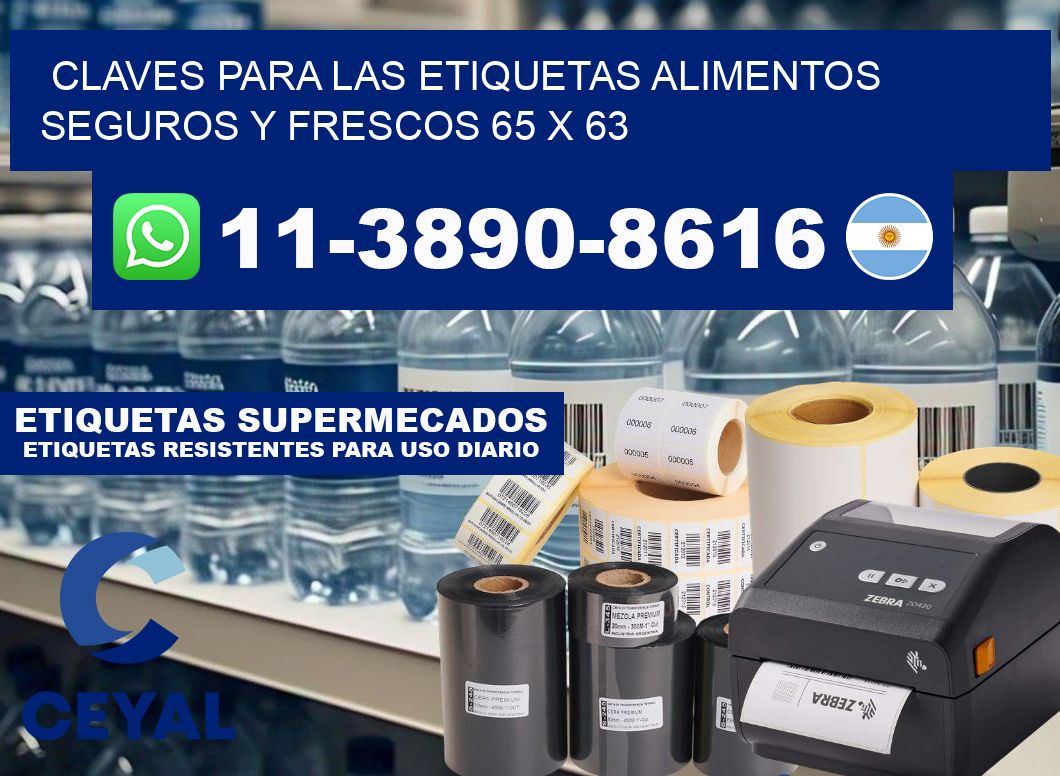 Claves para las etiquetas alimentos seguros y frescos 65 x 63
