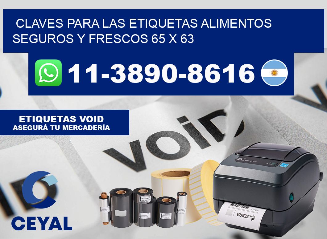 Claves para las etiquetas alimentos seguros y frescos 65 x 63