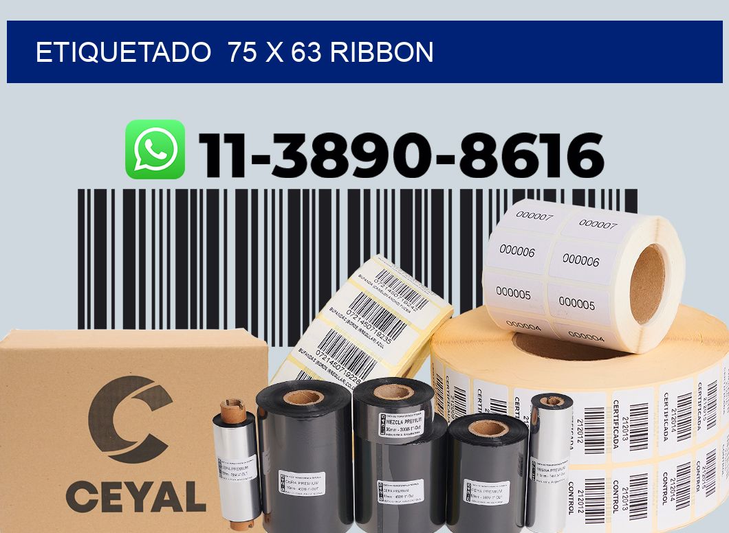 Etiquetado  75 x 63 ribbon
