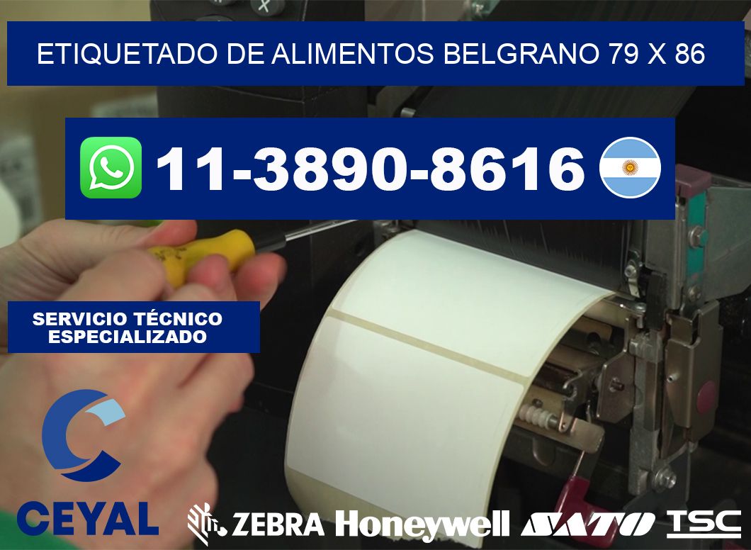 Etiquetado de alimentos belgrano 79 x 86