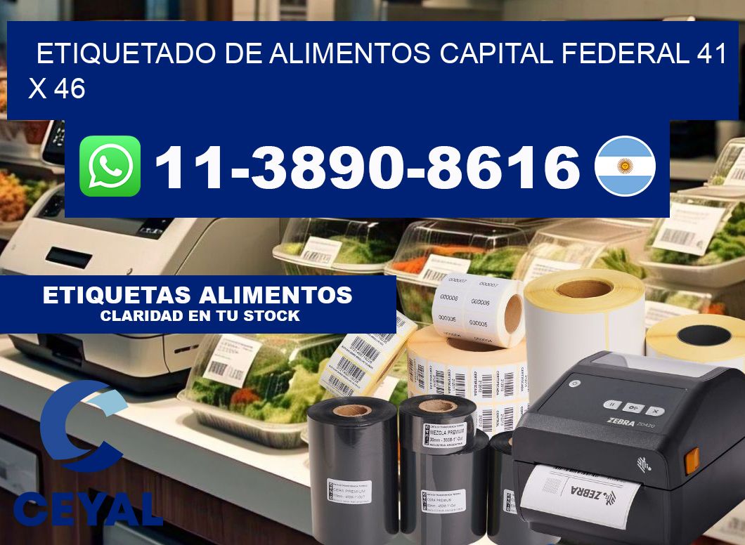 Etiquetado de alimentos capital federal 41 x 46