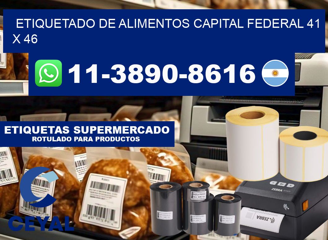 Etiquetado de alimentos capital federal 41 x 46