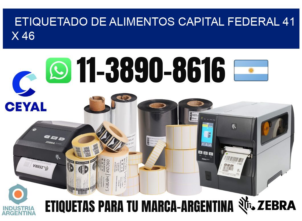 Etiquetado de alimentos capital federal 41 x 46
