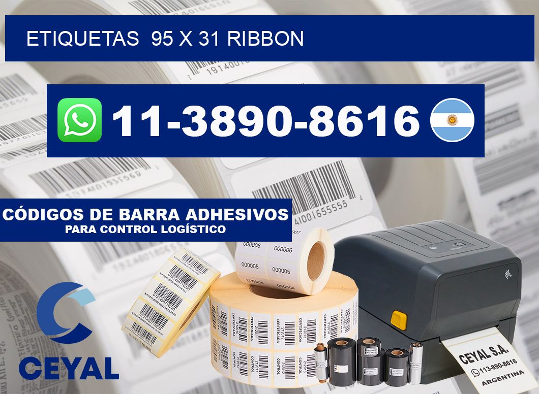 Etiquetas  95 x 31 ribbon