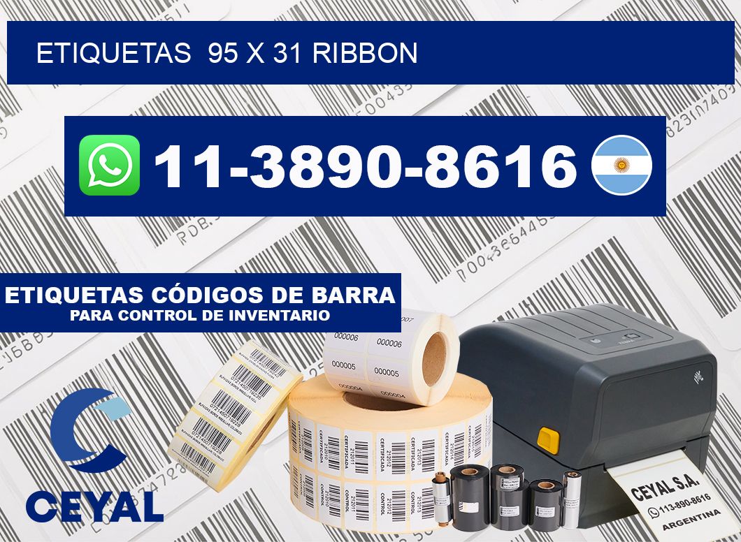 Etiquetas  95 x 31 ribbon
