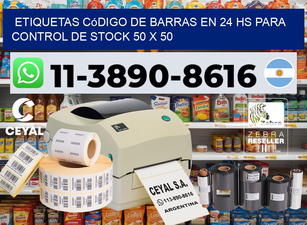 Etiquetas código de barras en 24 hs para control de stock 50 x 50
