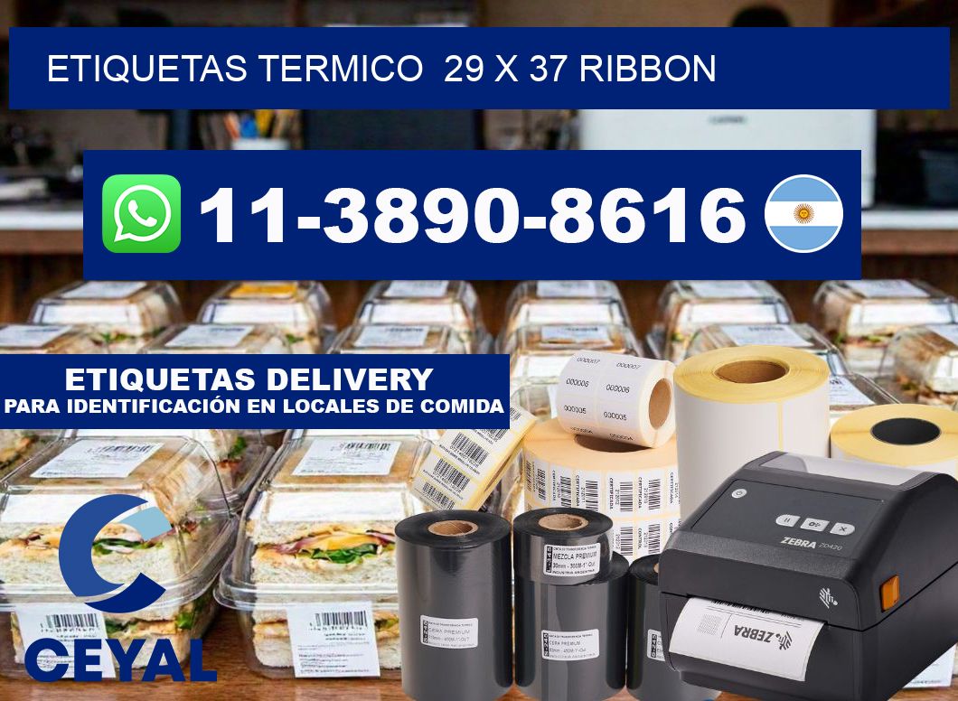 Etiquetas termico 29 x 37 ribbon